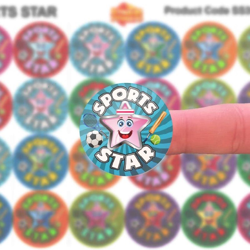 144 Sports Star - 30mm - Glossy Reward Stickers for