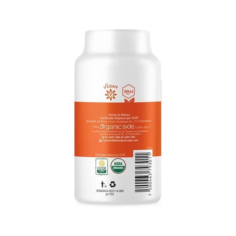 Organic Side Turmeric Curcuma con Pimienta Negra 110 Capsulas