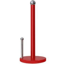 Blue Donuts Paper Towel Holder Countertop with Weighted Base - Easy One-Handed Tear Paper Towel Holder, Modern Paper Towel Holder, Red Paper Towel Dispenser Countertop