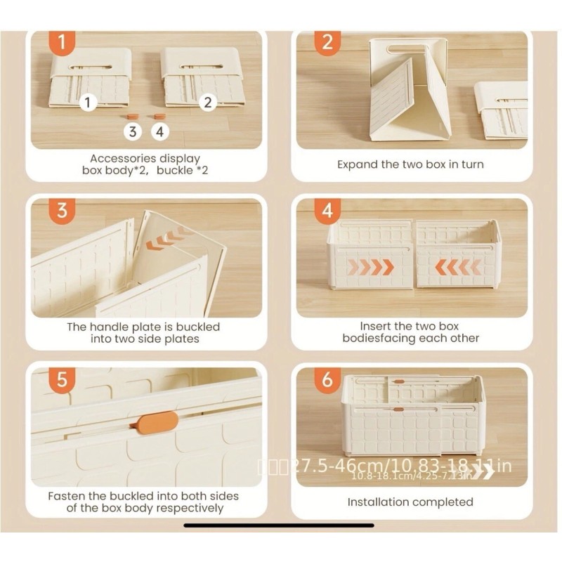 3Pcs Retractable Adjustable Expandable Storage Box, Plastic Organizer, Pull-out