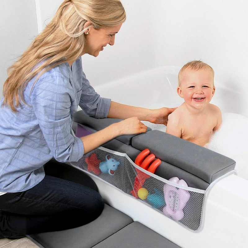 Baby Bath Kneeler Elbow Rest Pad Set Non Slip Toy