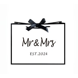 ANFENG Mr&Mrs 2024 Birthday Keepsake Gift Vintage Bag Medium for Women Mom Anniversary Novelty Party Paper Bags Shopping Idea Fifty(Medium Size)