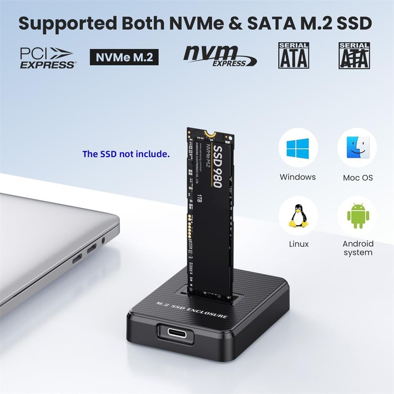 Cablecc USB-C Type-C USB 3.0 to NVME M-Key M.2 NGFF
