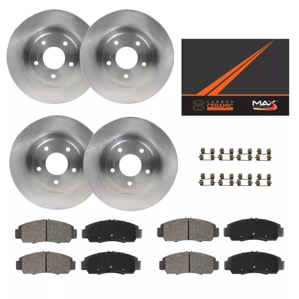 Max Advanced Brakes Front & Rear Brake Rotors + Ceramic