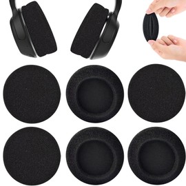 Pack of 6 Ear Pads, Headphone Pads, Ear Pads, Headphone Cover, Foam Pads, Replacement Ear Pads, Foam Ear Cushion, 50 mm Black Replacement Earpads Audio Headphones