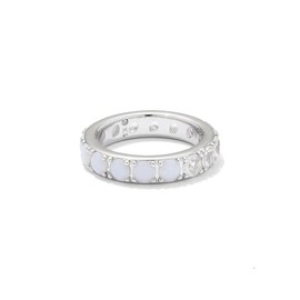 Kendra Scott Chandler Band Ring Silver White Opalite Mix 6