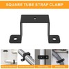 VANROUG 4 Pcs Square Pipe Clamp, U Shaped Connector Bracket,