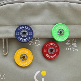 Gym Pin for Backpacks Gym Button Pins Fitness Brooch Weightlifting Barbell Pins Novelty Fitness Lovers Gift 4PCS (Gym safety pin)