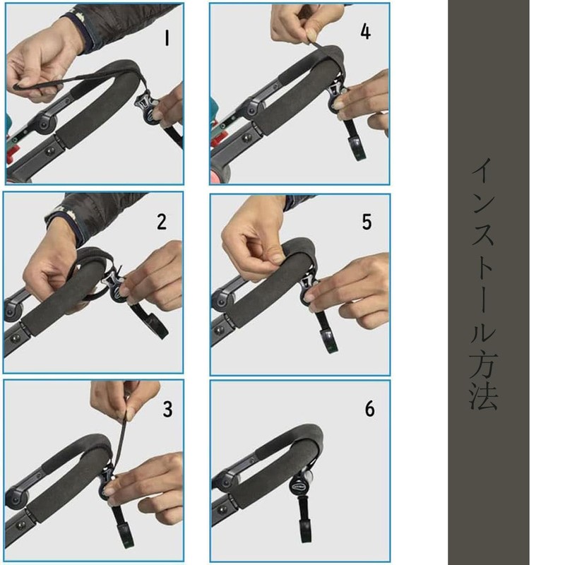Mirhua Baby Stroller Hooks, 360° x 180° Rotation, Type, Multi-Hook,
