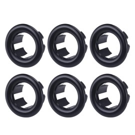 ARCORA Sink Overflow Ring, 6 Pieces Sink Overflow Cover Universal for Bathroom Sink, Black