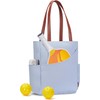 Pickleball Sling Bag Organizer with Paddle and Ball Compartments, Fence
