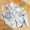 Tablecloth White and Black Middle Runner Modern Tablecloths with Marble