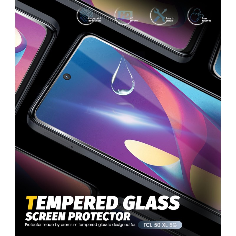 Orzero (3 Pack) Tempered Glass Screen Protector Compatible for TCL