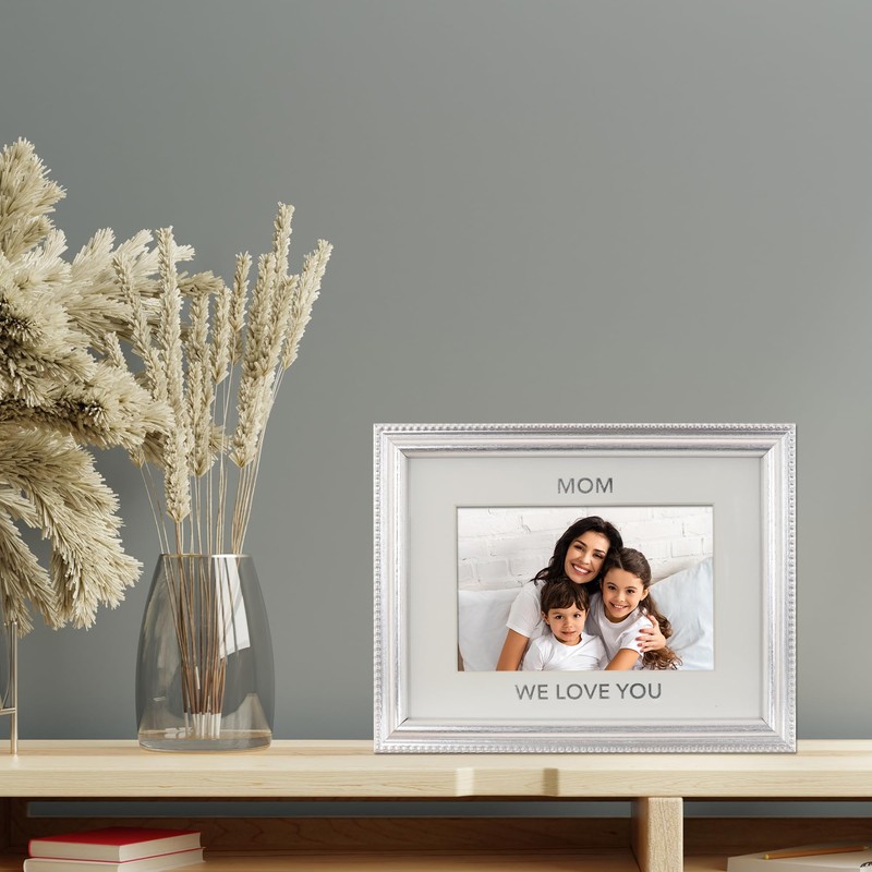 Lawrence Frames Bright Silver Beaded Frame - Mom We love