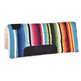 Showman Pony 24" X 24" Woven Wool Serape Saddle Pad w/Fleece Bottom