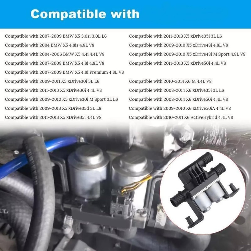 Heater Control Valve with Double Solenoid Compatible with X5 X6