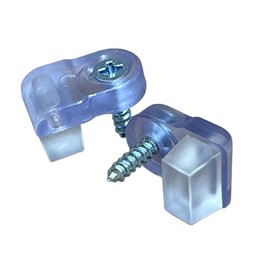 Glass Retainer Clips / “Clear “Glass Clips with All Hardware /Choose Your Offset Size (9/32” 5/32” or 5/16”) 10 Glass Retainer Clips per Order by E.H.C. (9/32" Offset)