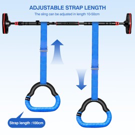 YGCQFH Gymnastics Rings for Kids Bars， Gymnastics Rings， Trapeze Bar Pull Up Gym Rings， Gymnastic Rings，Gym Rings，Professional Fitness Rings Pull Up Rings， Non-Slip Load-bearing 200KG