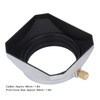 46mm Lens Hood, Aluminum Alloy Square Retro Lens Shade with