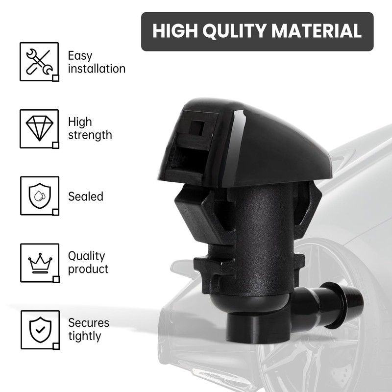 Belleone 2PCS Front Windshield Washer Nozzle Fit for 2008-2012 Jeep