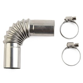 Silver Diesel Heater Exhaust Pipe,Stainless Steel 24mm Air Diesel Parking Heater,Exhaust Pipe Connectorfor Webasto Eberspacher Diesel Boat Heater 13cm Exhaust Pipes and Tips,Exhaust and Emission