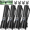 Lylting Rechargeable Flashlights High Lumens, 4 Pack 99,000 Lumens Led