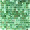 Glass Effect Mosaic Tile Gold Star Green