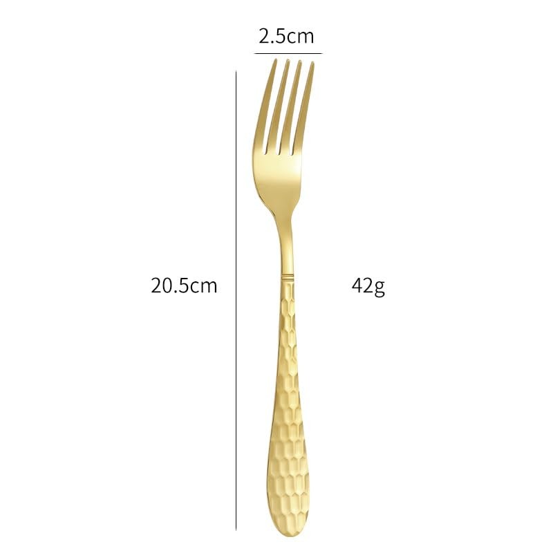 24-Piece Gold Flatware Silverware Set – 18/10 Stainless Steel Cutlery