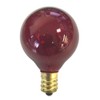 Sival - G40 Globe Light Replacement Bulb Transparent Red, 25-Pack,