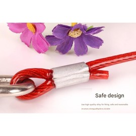 Pet Traction Rope- Heavy Duty Dogs Chain Leashes - Perfect Pets Lead for Small & Medium Size (Red, 3mm*10m)