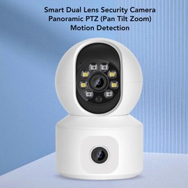 Dpofirs Smart Indoor Pan - Tilt Home Security Camera,1080P Dual Lens Security Camera,Wireless WiFi,360 Degree Motion Detection for Baby Pet Monitor