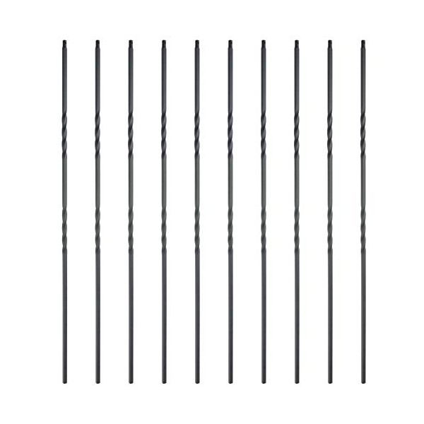 Myard Double Twist 1/2 Inches Square Iron Stair Balusters, 44