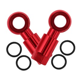 Kisangel 2pcs Hydraulic Quick Connectors for Bicycle Brake Systems Five Line Compatible with Shimano Xt XTR Leakproof Weather Resistant Red Fittings