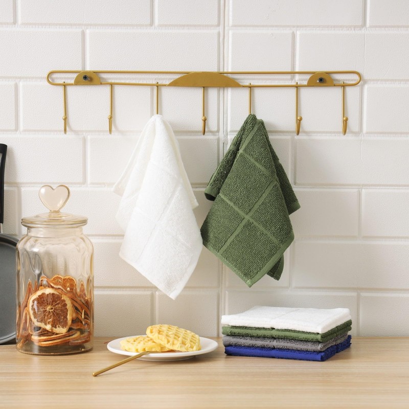 Glynniss Dishcloths Kitchen Highly Absorbent Dish Rags 100% Cotton Dish