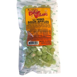Enjoy Li Hing Mui Sour Apple Gummies – Hawaiian Snack Favorite 14OZ