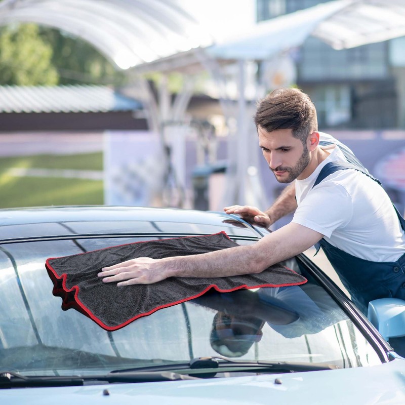 BREENHILL Microfiber Car Drying Towel,600 GSM Double Twisted Loop Detailing