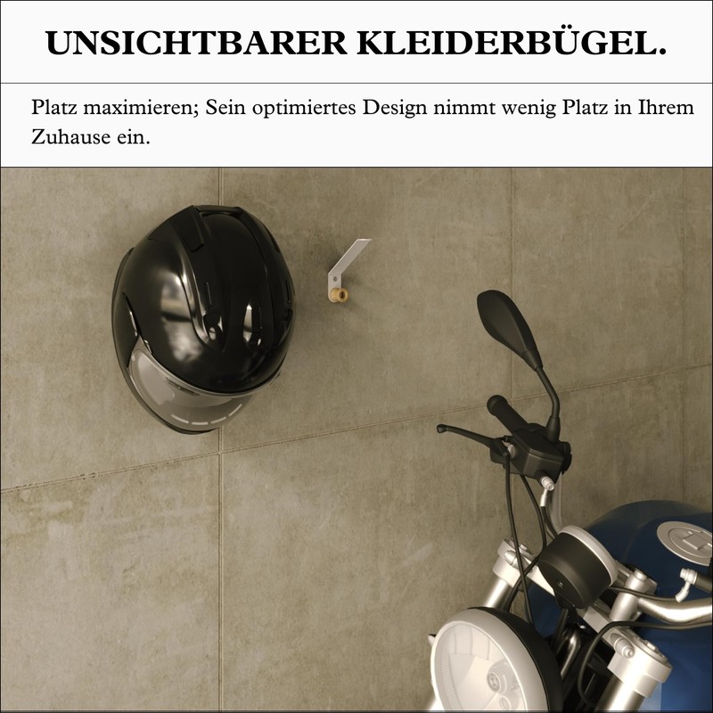 LUFLIPS. Helmet Mount Wall - Elegant Motorcycle Helmet Holder -