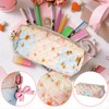 shiprabags Cute Quilted Pencil Case for Girls Women, Aesthetic Small