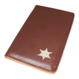 Gamekeepers Cottage gifts Sheriff Badge Brown Shotgun/Firearms Licence Certificate Holder Personalisation Option Gift 654