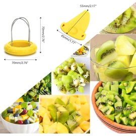 Kiwi Peeler,Easy-Grasp Kiwi Tool,2-In-1 Stainless Steel Kiwi Fruit Peeler and Kiwi Cutter for Kiwi,Dragon Fruit, Etc,Graters, Peelers and Slicers (Orange)