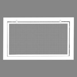 HVAC Premium 26" x 14" Cube Core Eggcrate Return Air Filter Grille for 1" Filter - Aluminum - White [Outer Dimensions: 28.5" x 16.5]