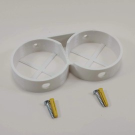 Wall Mount for Drinks Can (Double, White)