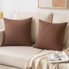 MIULEE Decorative Throw Pillow Covers 18x18 Brown Set of 2