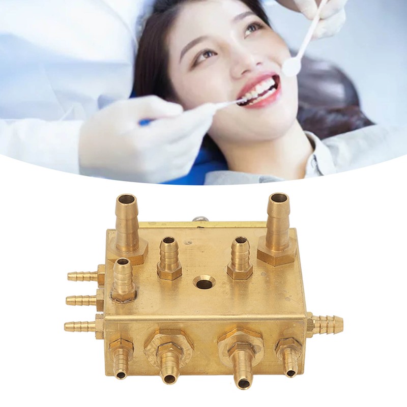 15 Holes Dental Cabinet Integrated Air Water Chassis Valve Copper