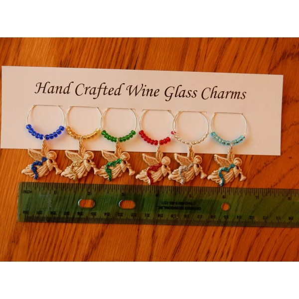 hand crafted "ANGELS" SET #2 OF 6 HAND CRAFTED Wine