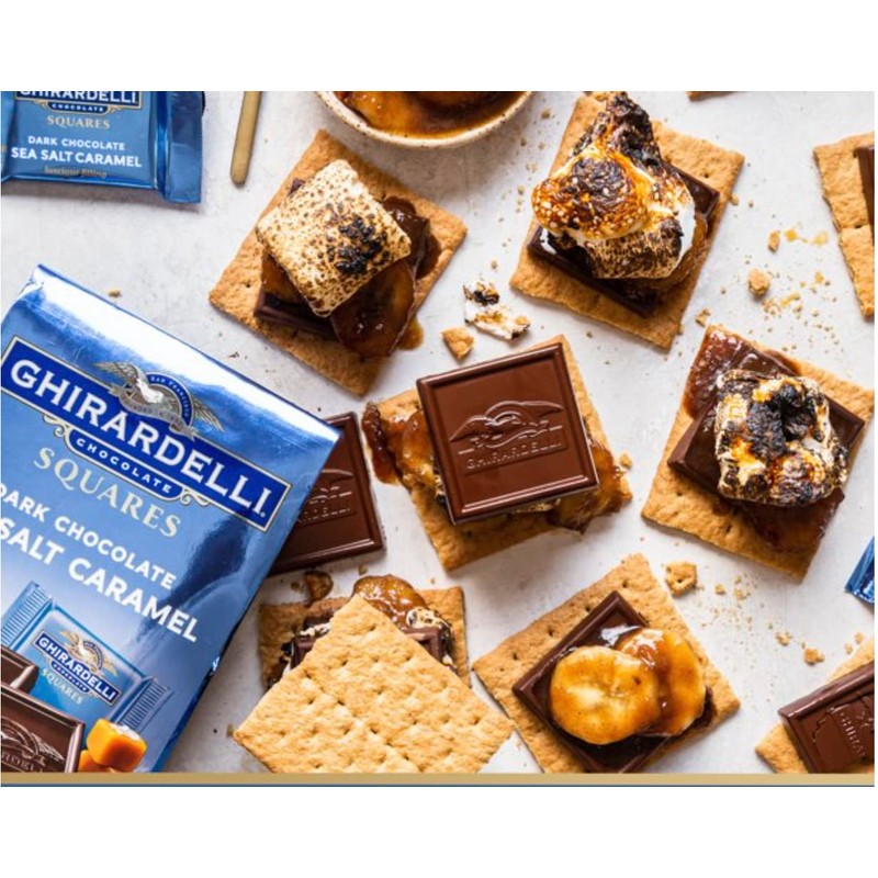 Ghirardelli Dark and Caramel Sea Salt, Chocolate Squares, 5.32 oz.