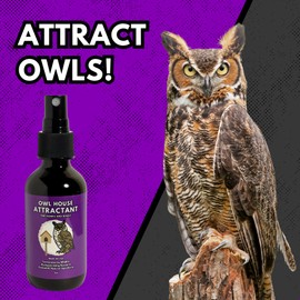 Owl Attractant - Bait Lure for Owl Houses and Boxes - 2oz Spray Bottle - Research-Backed All Natural Pheromone and Scent Mimicking Formula Blend - Made in The USA