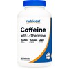 Nutricost Nutricost Caffeine with L-Theanine, 100mg of Each, 240 Capsules,