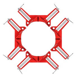 Saipe 4Pcs 90 Degree Right Angle Clamp Aluminium Alloy Corner Clamps Adjustable Square Clamp DIY Woodworking Hand Tools for Picture Frames, Glass Holder, Fish Tanks, Cabinets
