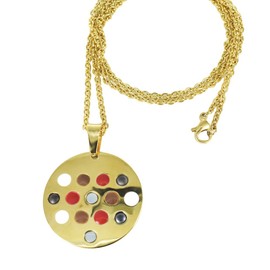 38® Stainless Steel Gold Necklace for Women Germanium Magnetic Field Therapy